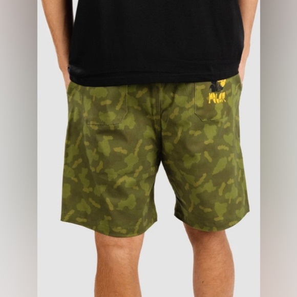 POLER STUFF Shorts Dusty Style Camo Green Mens Size Small Camp Vibes - Picture 5 of 15